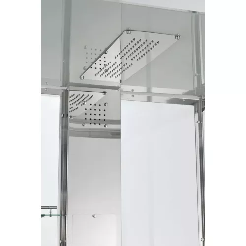 Душевая кабина AvaCan Z1910/ 1910LED, Цвет стекла: прозрачное, Цвет профиля: Хром, Выбрать размер: 100х100, Внешний вид: без гидромассажа, Наличие крыши: есть, изображение 9