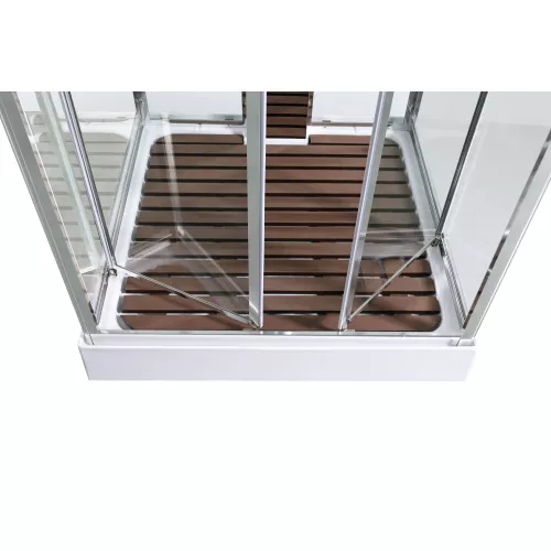 Душевая кабина AvaCan Z1910/ 1910LED, Цвет стекла: прозрачное, Цвет профиля: Хром, Выбрать размер: 100х100, Внешний вид: без гидромассажа, Наличие крыши: есть, изображение 14