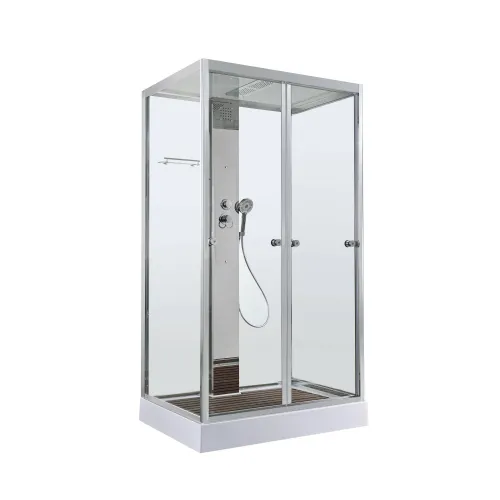 Душевая кабина AvaCan Z1910/Z1911/Z1912 прозрачное/низкий, Цвет стекла: прозрачное, Цвет профиля: Хром, Выбрать размер: 110х90, Внешний вид: без гидромассажа, Наличие крыши: есть