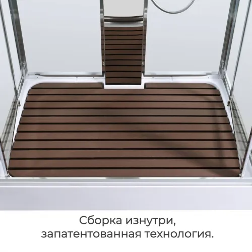 Душевая кабина AvaCan Z1910/Z1911/Z1912 матовое/низкий, Цвет стекла: матовое, Цвет профиля: Хром, Выбрать размер: 120х90, Внешний вид: без гидромассажа, Наличие крыши: есть, изображение 7