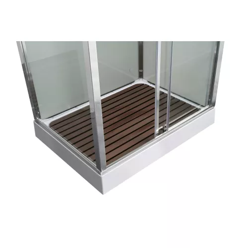 Душевая кабина AvaCan Z2911/2912 прозрачное/низкий, Цвет стекла: прозрачное, Цвет профиля: Хром, Выбрать размер: 110х90, Внешний вид: без гидромассажа, Наличие крыши: есть, изображение 11