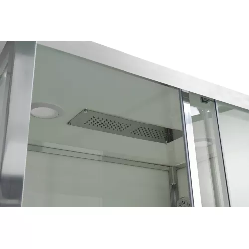 Душевая кабина AvaCan Z2911/2912 прозрачное/низкий, Цвет стекла: прозрачное, Цвет профиля: Хром, Выбрать размер: 110х90, Внешний вид: без гидромассажа, Наличие крыши: есть, изображение 8