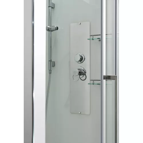 Душевая кабина AvaCan Z2911/2912 прозрачное/низкий, Цвет стекла: прозрачное, Цвет профиля: Хром, Выбрать размер: 110х90, Внешний вид: без гидромассажа, Наличие крыши: есть, изображение 7