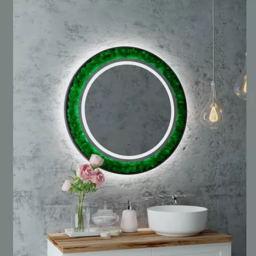 Зеркало ACWEN "Forest Led" d80/d100 с бесконтактным сенсором, Выбрать размер: 80