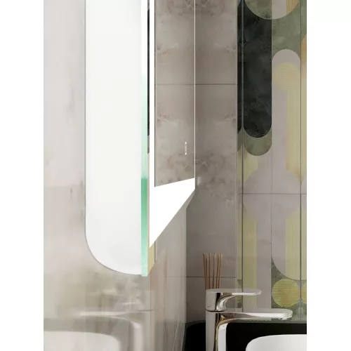 Зеркало ACWEN "Mercury Led" МФ панель+подогрев, Тип: Сенсорное зеркало с подогревом, радио, часы, Выбрать размер: 90х70, изображение 7