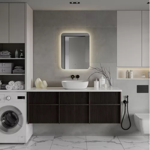 Зеркало ACWEN "Burzhe Led" с бесконтактным сенсором, Внешний вид: вертикальное, Выбрать размер: 50x70