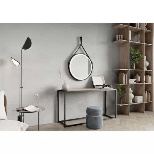 Зеркало ACWEN "Millenium Black Led" D-65 на ремне из натурал. кожи черного цвета, Выбрать цвет: Черный, изображение 5