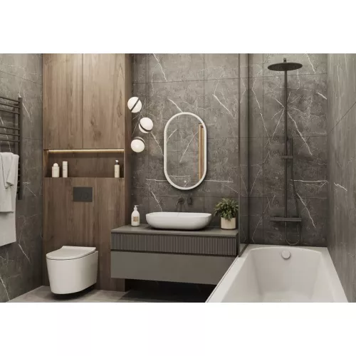 Зеркало ACWEN "Prime White " 45х80 в МДФ раме без подсветки, изображение 2