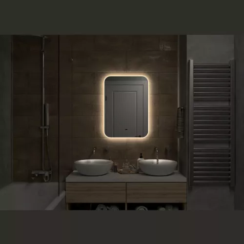 Зеркало ACWEN "Burzhe Led" с бесконтактным сенсором, Внешний вид: вертикальное, Выбрать размер: 50x70, изображение 4