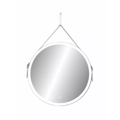 Зеркало ACWEN "Millenium White Led" D-650 на ремне из натурал. кожи белого цвета, Выбрать цвет: Белый, изображение 10