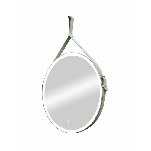 Зеркало ACWEN "Millenium White Led" D-650 на ремне из натурал. кожи белого цвета, Выбрать цвет: Белый, изображение 11