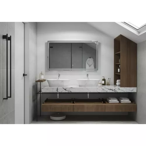 Зеркало ACWEN "Mercury Led" с подогревом, Тип: Сенсорное зеркало с подогревом, Выбрать размер: 120x80, изображение 6