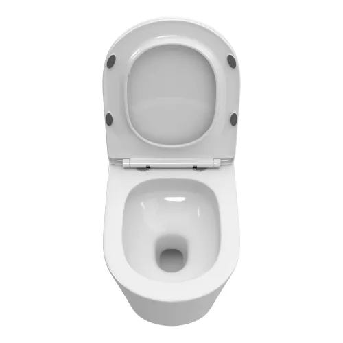 Унитаз подвесной безободковый с сиденьем и смывом TORNADO BelBagno TRE-TOR BB5180CH-TOR/SC, изображение 7