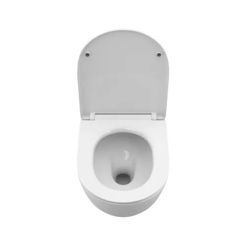 Унитаз подвесной безободковый с сиденьем и смывом TORNADO BelBagno UNO-TOR BB5177CH-TOR/SC, изображение 6