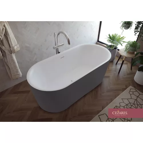 Акриловая ванна CEZARES METAURO-INT-Central-180-80-60-G-W-MATT, Выбрать цвет: Серый матовый, Выбрать размер: 180х80, изображение 3