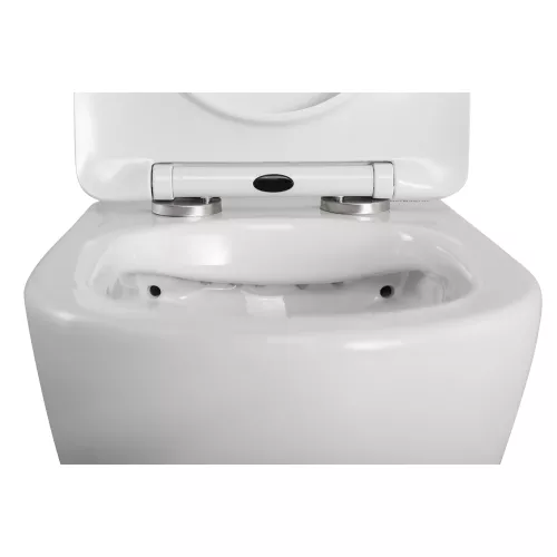 Унитаз подвесной безободковый с сиденьем BelBagno UNO 2.0 BB7306CHR/SC, изображение 9