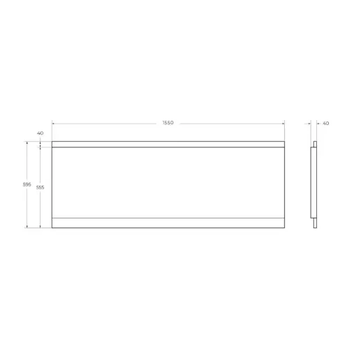 Передняя панель для акриловой ванны с комплектом крепежа для установки на каркасе CEZARES ECO-155-F-SCR-W37, изображение 2