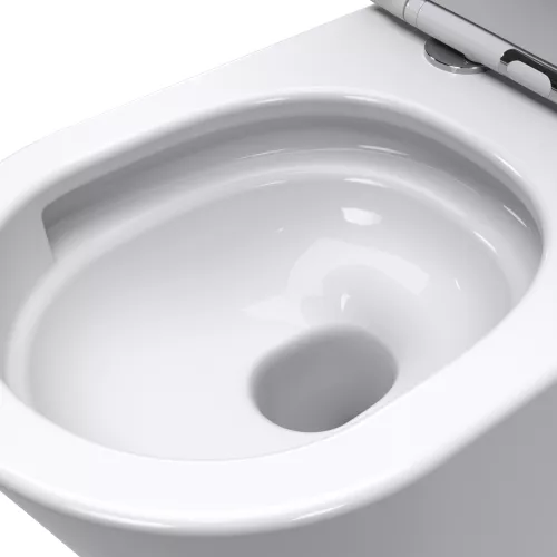 Унитаз приставной безободковый с сиденьем и смывом TORNADO BelBagno FLAY-TOR BB1003CB-TOR/SC, изображение 8