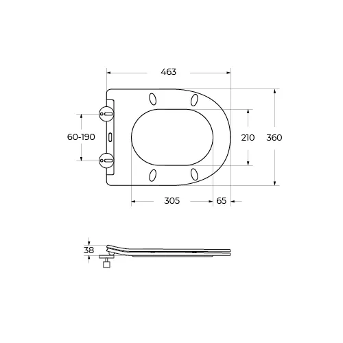 Унитаз приставной безободковый с сиденьем и смывом TORNADO BelBagno FLAY-TOR BB1003CB-TOR/SC, изображение 16
