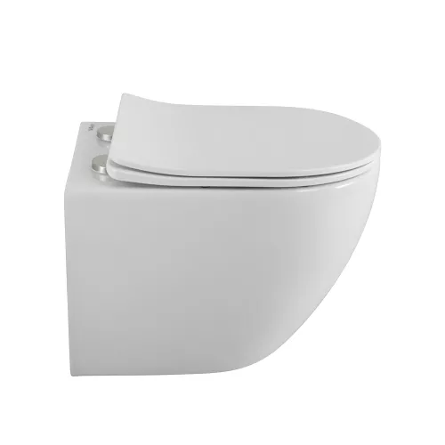 Унитаз подвесной безободковый с сиденьем BelBagno UNO 2.0 BB7306CHR/SC, изображение 4
