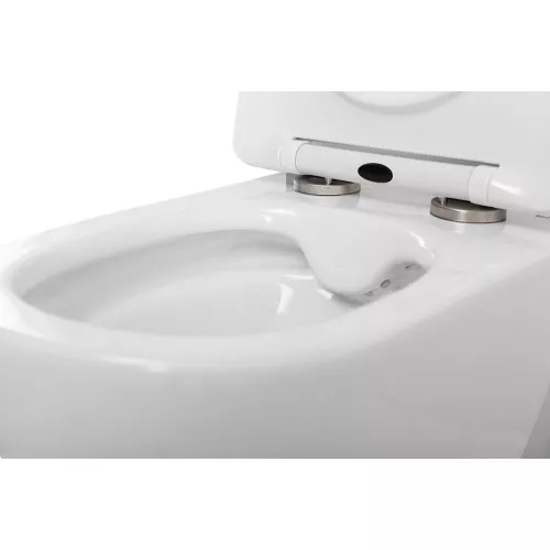 Унитаз подвесной безободковый с сиденьем BelBagno UNO 2.1 BB7006CHR/SC, изображение 8