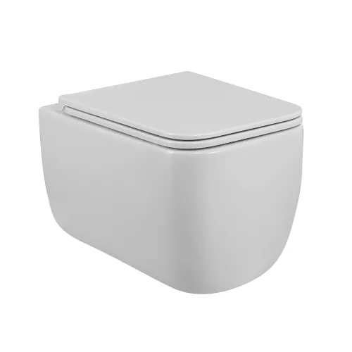 Унитаз подвесной безободковый с сиденьем BelBagno LUCE BB076CH-TOR/SC