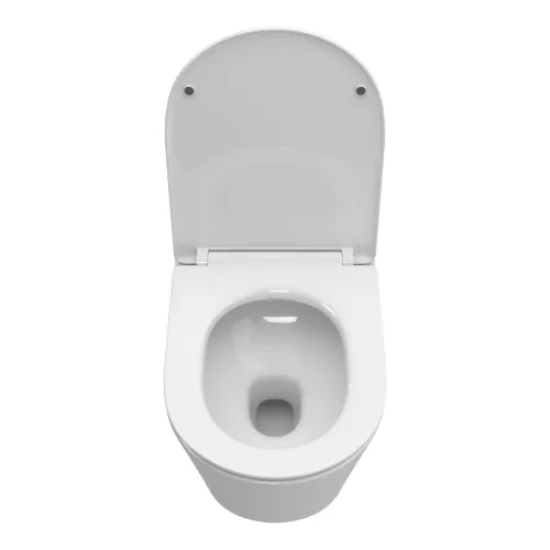 Унитаз подвесной безободковый с сиденьем и смывом TORNADO BelBagno TRE-TOR BB5180CH-TOR/SC, изображение 6