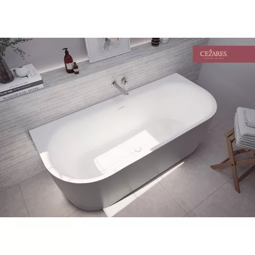 Акриловая ванна CEZARES METAURO-INT-Wall-180-80-60-G-W-MATT, Выбрать цвет: Серый матовый, Выбрать размер: 180х80, изображение 2