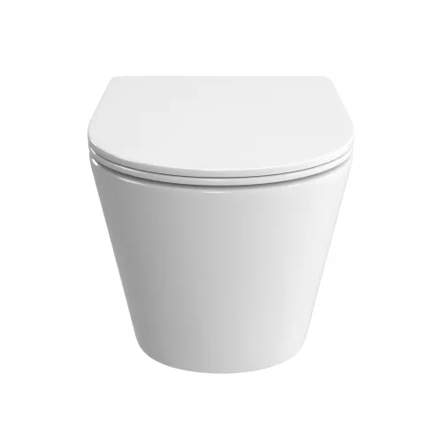 Унитаз подвесной безободковый с сиденьем и смывом TORNADO BelBagno TRE-TOR BB5180CH-TOR/SC, изображение 5