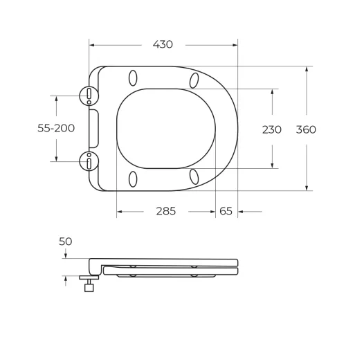 Унитаз подвесной безободковый с сиденьем и смывом TORNADO BelBagno UNO-TOR BB5177CH-TOR/SC, изображение 17