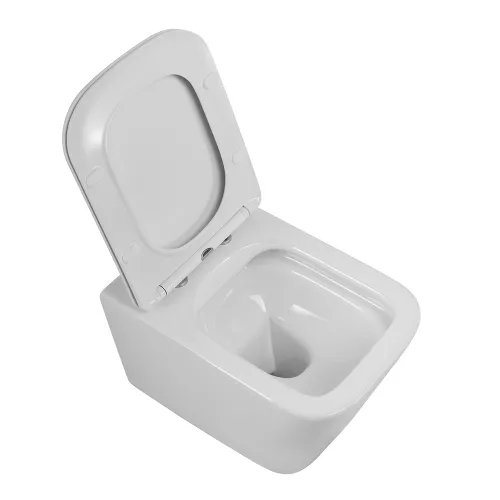 Унитаз подвесной безободковый с сиденьем BelBagno DUE 2.0 BB7107CHR/SC, изображение 3