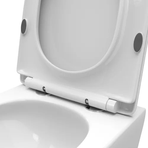 Унитаз подвесной безободковый с сиденьем и смывом TORNADO BelBagno UNO-TOR BB5177CH-TOR/SC, изображение 9