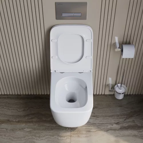 Унитаз подвесной безободковый с сиденьем BelBagno UNO 2.1 BB7006CHR/SC, изображение 15