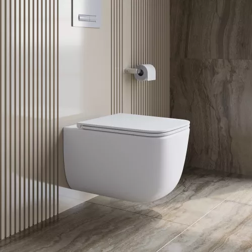 Унитаз подвесной безободковый с сиденьем BelBagno UNO 2.1 BB7006CHR/SC, изображение 14