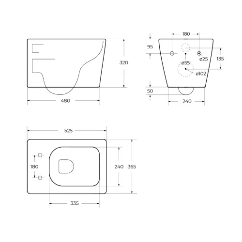 Унитаз подвесной безободковый с сиденьем BelBagno LUCE BB076CH-TOR/SC, изображение 14