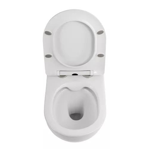 Унитаз подвесной безободковый с сиденьем BelBagno UNO 2.1 BB7006CHR/SC, изображение 7