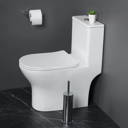 Унитаз-моноблок с сиденьем BelBagno LOUNGE BB8618CPR-MN/SC, изображение 6