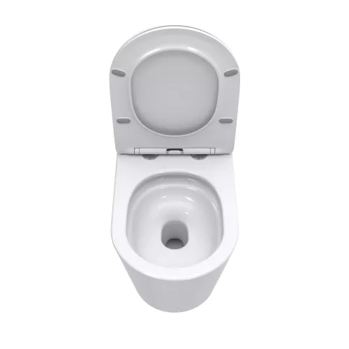 Унитаз приставной безободковый с сиденьем и смывом TORNADO BelBagno FLAY-TOR BB1003CB-TOR/SC, изображение 7