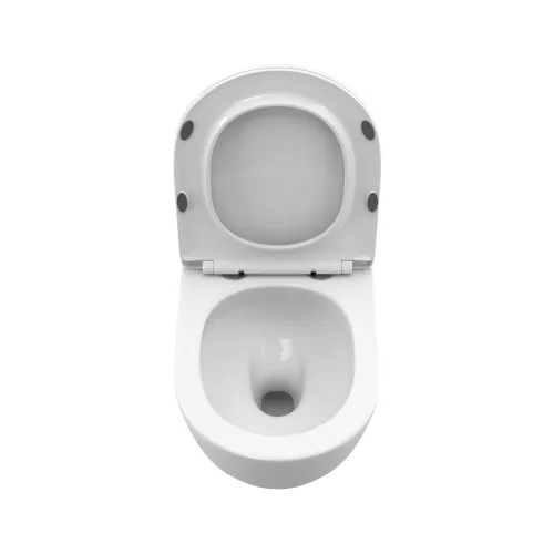 Унитаз подвесной безободковый с сиденьем и смывом TORNADO BelBagno UNO-TOR BB5177CH-TOR/SC, изображение 7