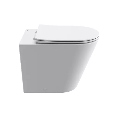 Унитаз приставной безободковый с сиденьем и смывом TORNADO BelBagno FLAY-TOR BB1003CB-TOR/SC, изображение 4