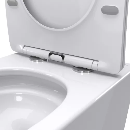 Унитаз приставной безободковый с сиденьем и смывом TORNADO BelBagno FLAY-TOR BB1003CB-TOR/SC, изображение 9