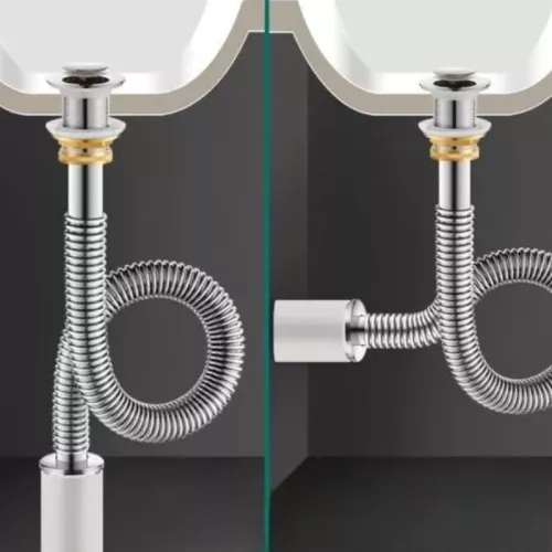 Донный клапан ACWEN для раковины клик-клак без перелива хром, изображение 5