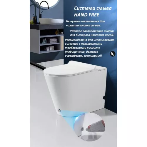 Унитаз Ceruttispa CT7269 DISGRAZIA Pulse приставной с функцией импульсного смыва, изображение 12