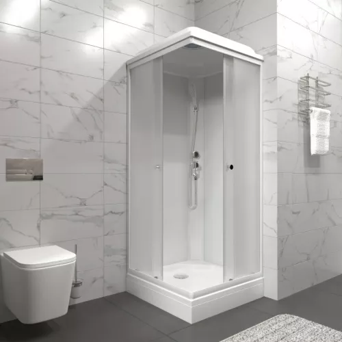 Душевая кабина  Triton ВЕЛЬВЕТ-К , А низкий поддон/матовое стекло, Цвет профиля: Белый, Тип поддона: Низкий, Выбрать размер: 80х80, изображение 6
