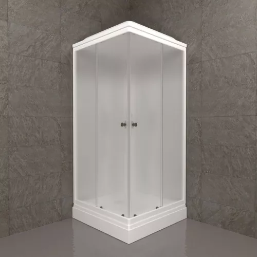 Душевая кабина  Triton ВЕЛЬВЕТ-К , А низкий поддон/матовое стекло, Цвет профиля: Белый, Тип поддона: Низкий, Выбрать размер: 80х80