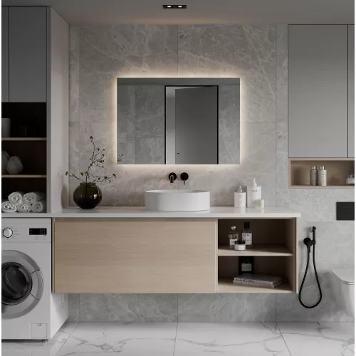 Зеркало ACWEN "Trezhe Led" 100х70 с бесконтактным сенсором, комбинирован. подсветка, Тип: Зеркало с бесконтактным сенсором, Выбрать размер: 100х70