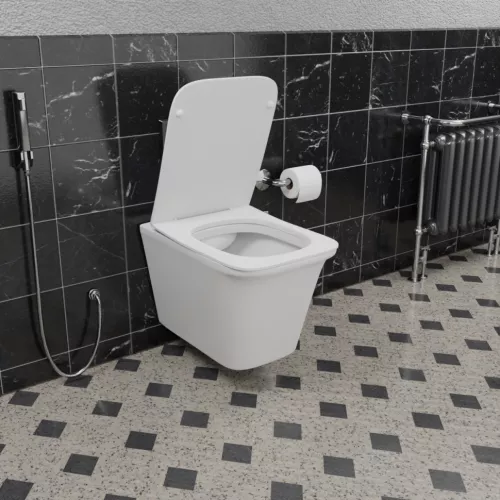 Унитаз подвесной CeramaLux 2622E безободковый, изображение 2