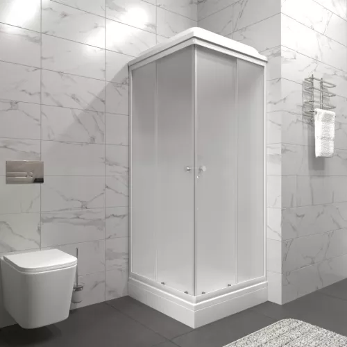 Душевая кабина  Triton ВЕЛЬВЕТ-К , А низкий поддон/матовое стекло, Цвет профиля: Белый, Тип поддона: Низкий, Выбрать размер: 80х80, изображение 5