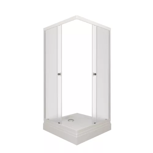 Душевое ограждение Triton ВЕЛЬВЕТ-К, А низкий поддон/матовое стекло, Цвет стекла: матовое, Цвет профиля: Белый, Тип поддона: Низкий, Выбрать размер: 80х80, изображение 8