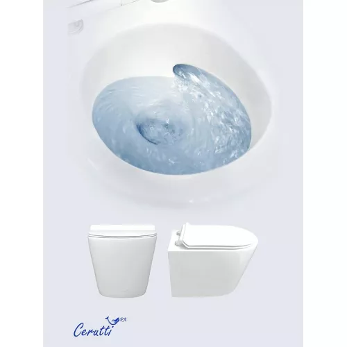 Унитаз  Ceruttispa LUIGI Aria CT11101 Tornado подвесной безободковый со смывом торнадо, изображение 5